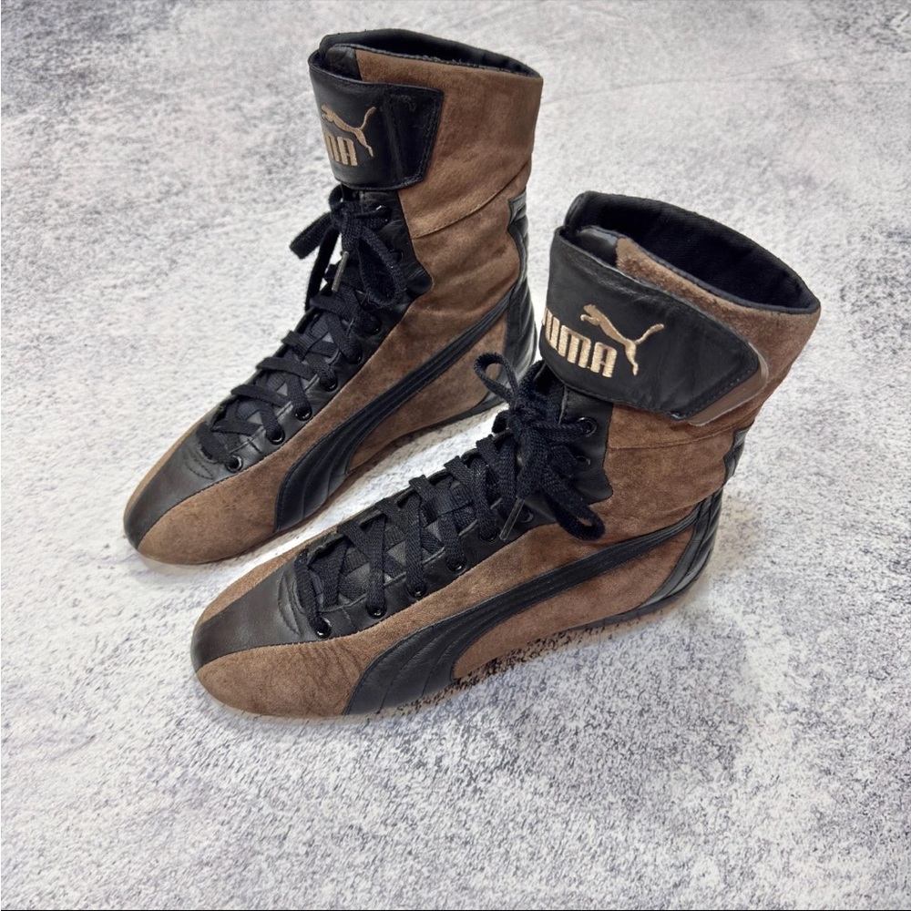Vintage Puma Brown Suede Boxing Boots